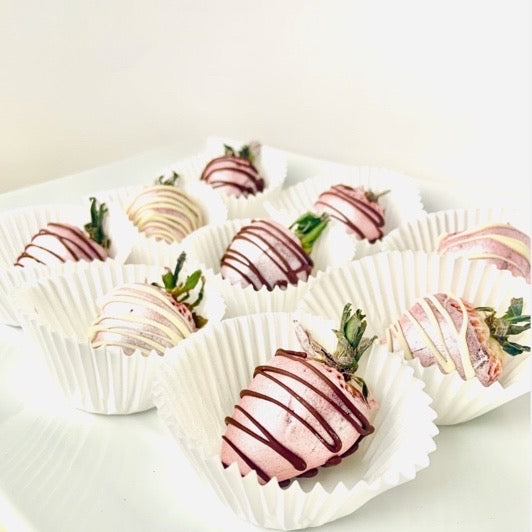 Baby Pink Chocolate Covered Strawberries